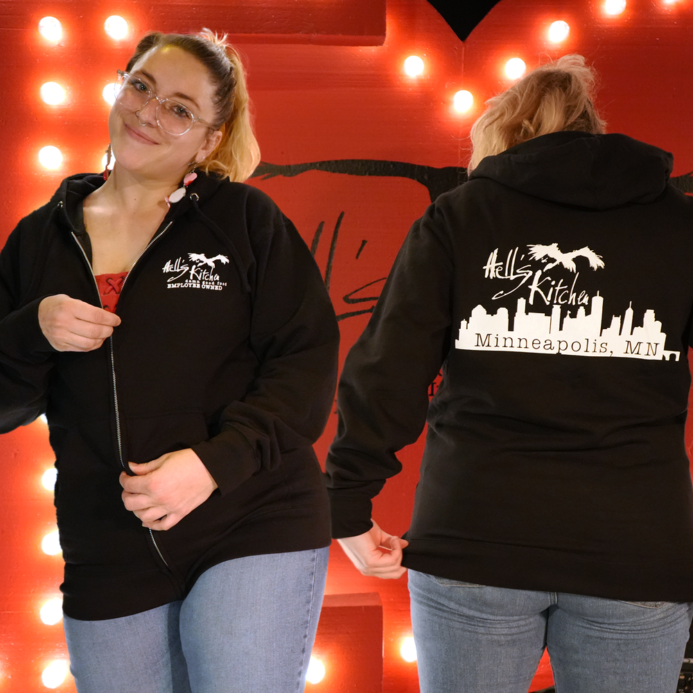 Minneapolis Skyline Zip Up Hoodie — Hell's Kitchen Minneapolis